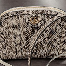 Gucci Ophidia Snakeskin Leather Shoulder Crossbody Bag