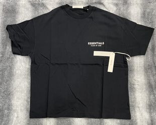 Fear of God Essential Jet Black T Shirt FW25 In Small 