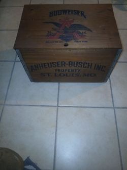 Budweiser Anheuser-Busch Wooden Crate Box