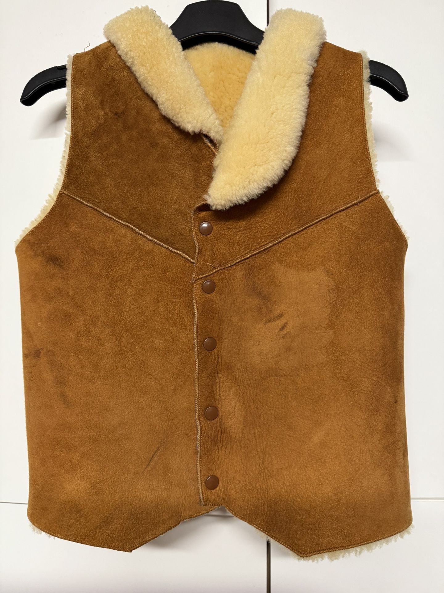 kid fur vest size 7y