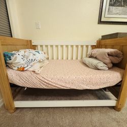 crib bed frame and mattress