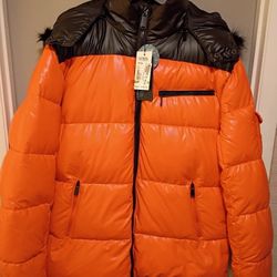 SPIRE Heavy Puffer Jacket * Orange/Black - Men's XL & 2XL