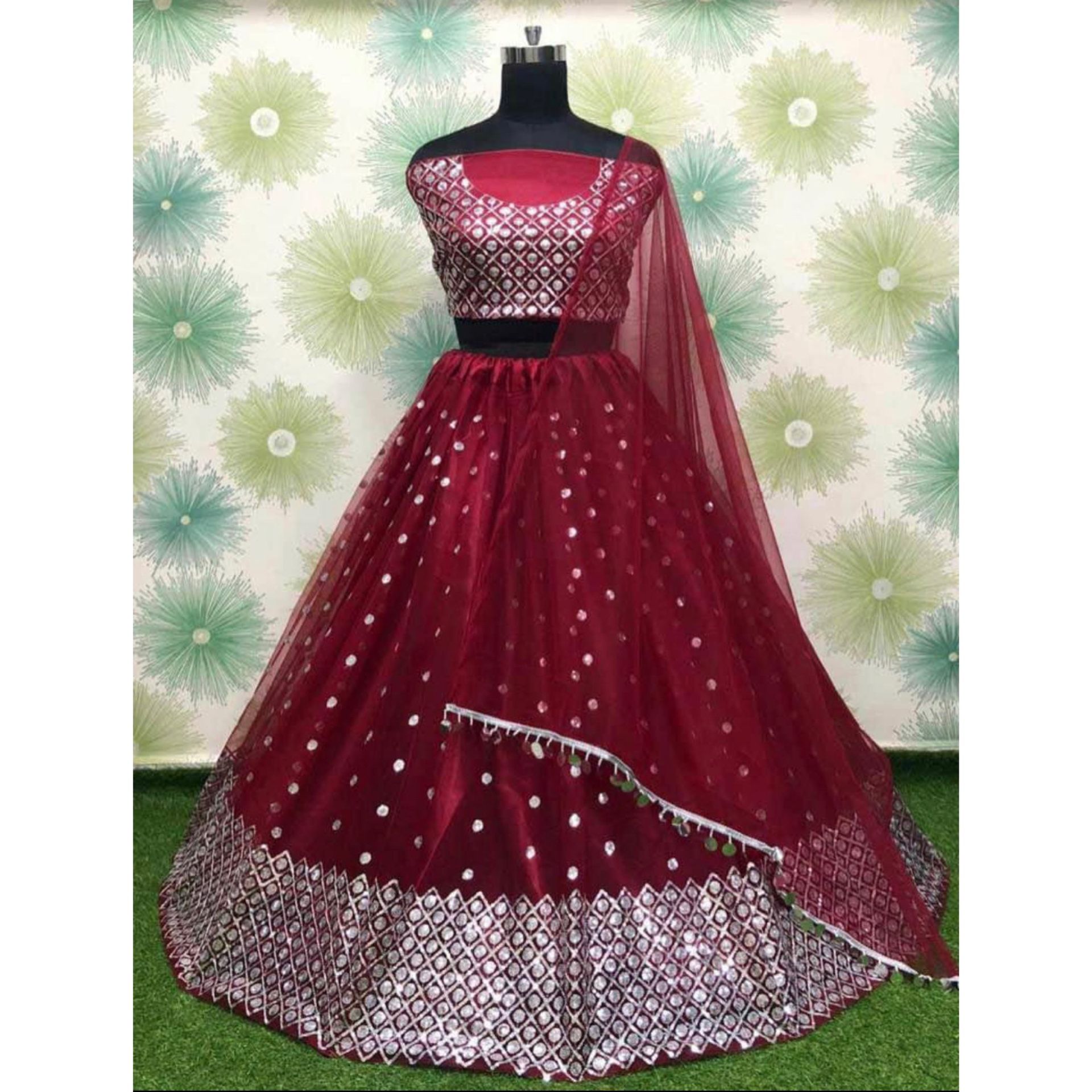 Indian Lehenga Choli With Dupatta Size 38