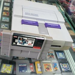 Like New SUPER NINTENDO console All Cables 2Controllers Game