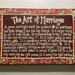 24” X 36” Art Of Marriage Canvas