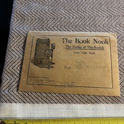  Vintage photo developing envelope from "The Book Nook" in Walla Walla, Washington
