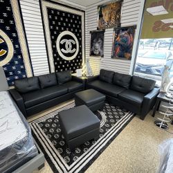 2 sofas and 2 ottoman brand new set $499 only available for pick up or delivery