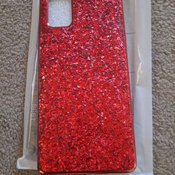 Samsung Galaxy A71 5G Red Glitter Case Protector