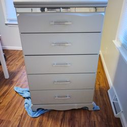Grey Leather Chest 