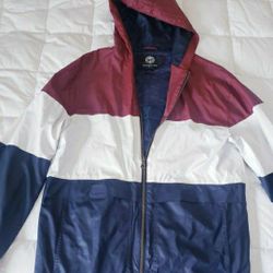 Weatherproof Vintage Mens Windbreaker Hooded Zip Up Jacket, Size Small!