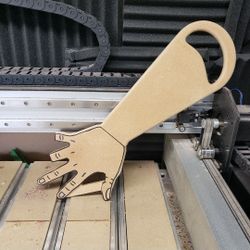 Table Saw Hand With Missing Fingers Push Stick