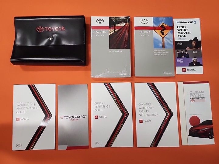 2021 Toyota Tacoma Owners Manual - Complete Set