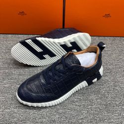 Luxury customized real crocodile leather comfortable men's casual sneakers