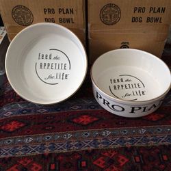 2 Pro Plan Medium Dog Bowls (for both) or $10.00