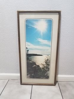 Lake framed picture, best offer