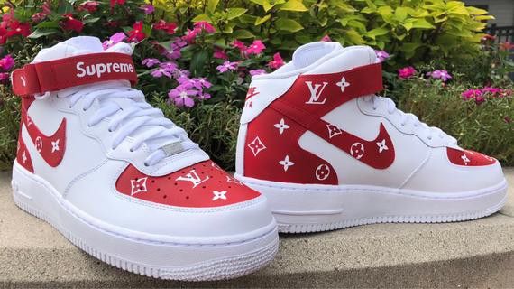 LV x Supreme Air Force 1s (Mids) for Sale in Aloha, OR - OfferUp