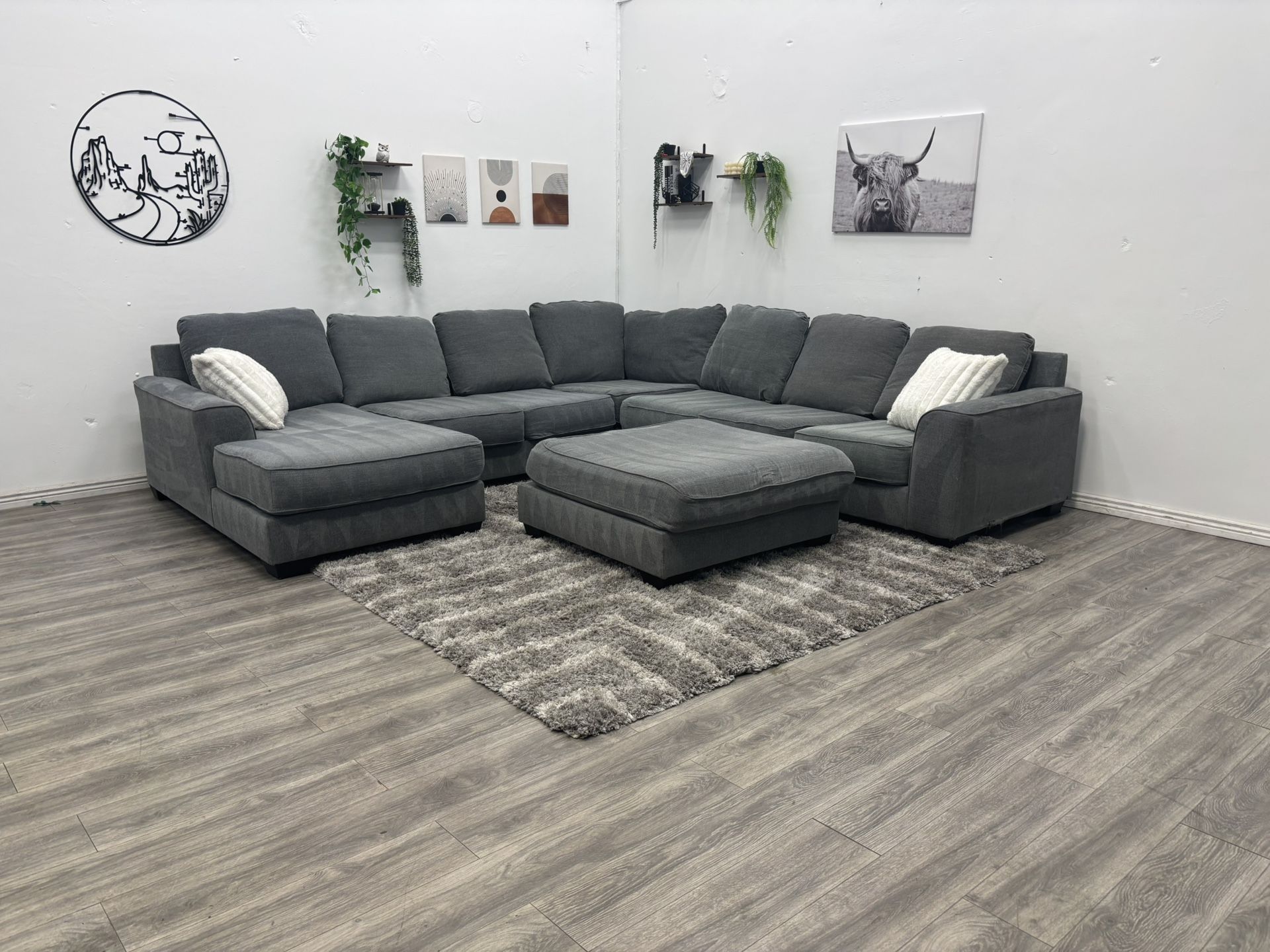 Grey Sectional Couch - Free Delivery