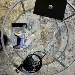 Round Grey Glass Table 