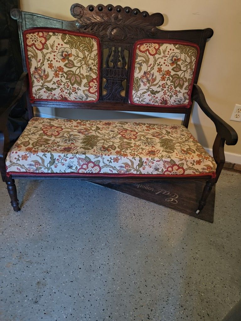 Antique 2 Seater Brown With Pattern