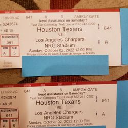 Houston Texans versus Chargers on Sunday 10/2 