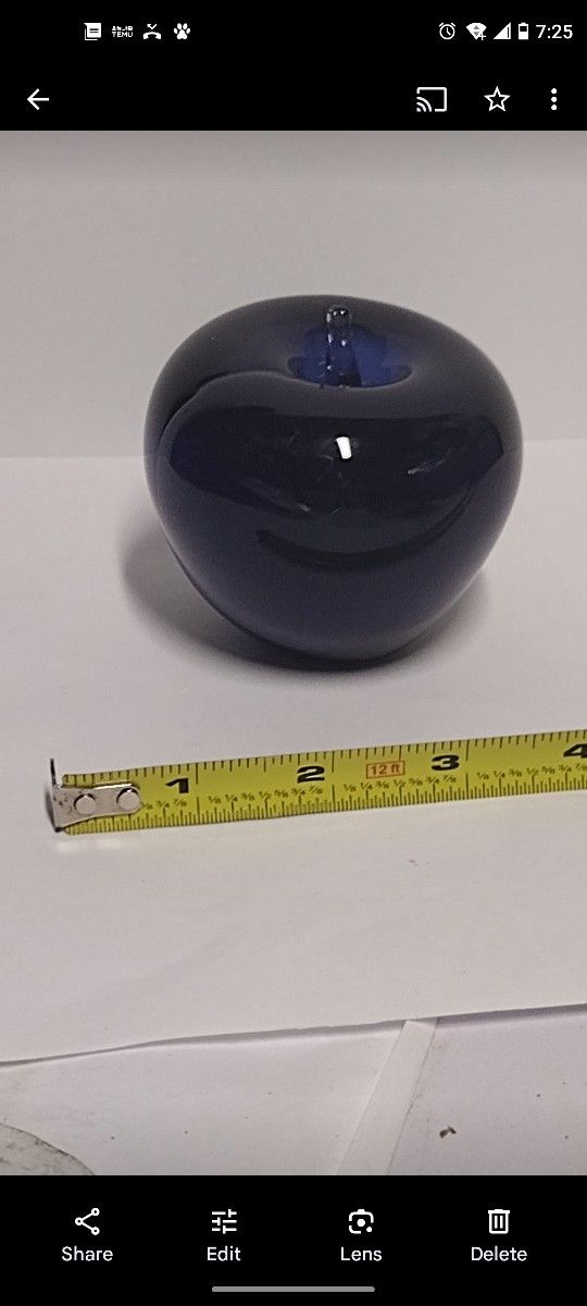 Blue Apple Desk Paper Weight
