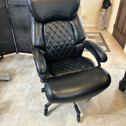 Big and Tall Black Leather Office Chair - Price Firm - See Description