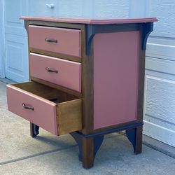 Barbie Inspired Dresser: Solid Wood, Three Drawers