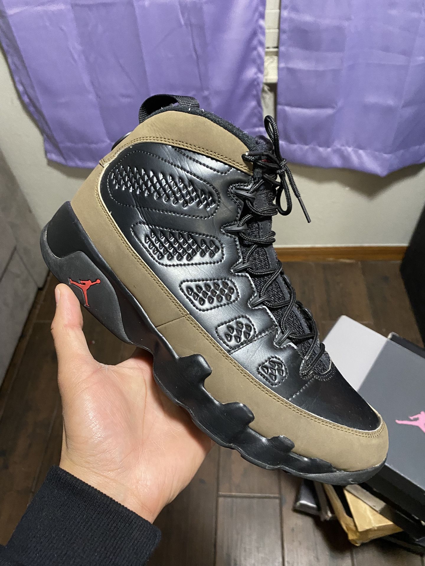Jordan Retro 9s Olive $60 FIRM CASH ONLY 