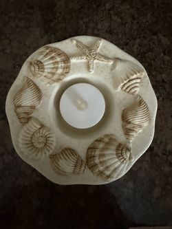 Yankee Candle Beach Themed Shell Candle Holder