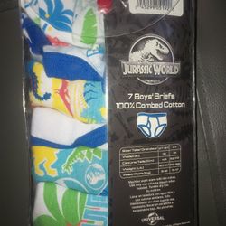 Jurassic World Boys Briefs 7 Pack Size 2T-3T