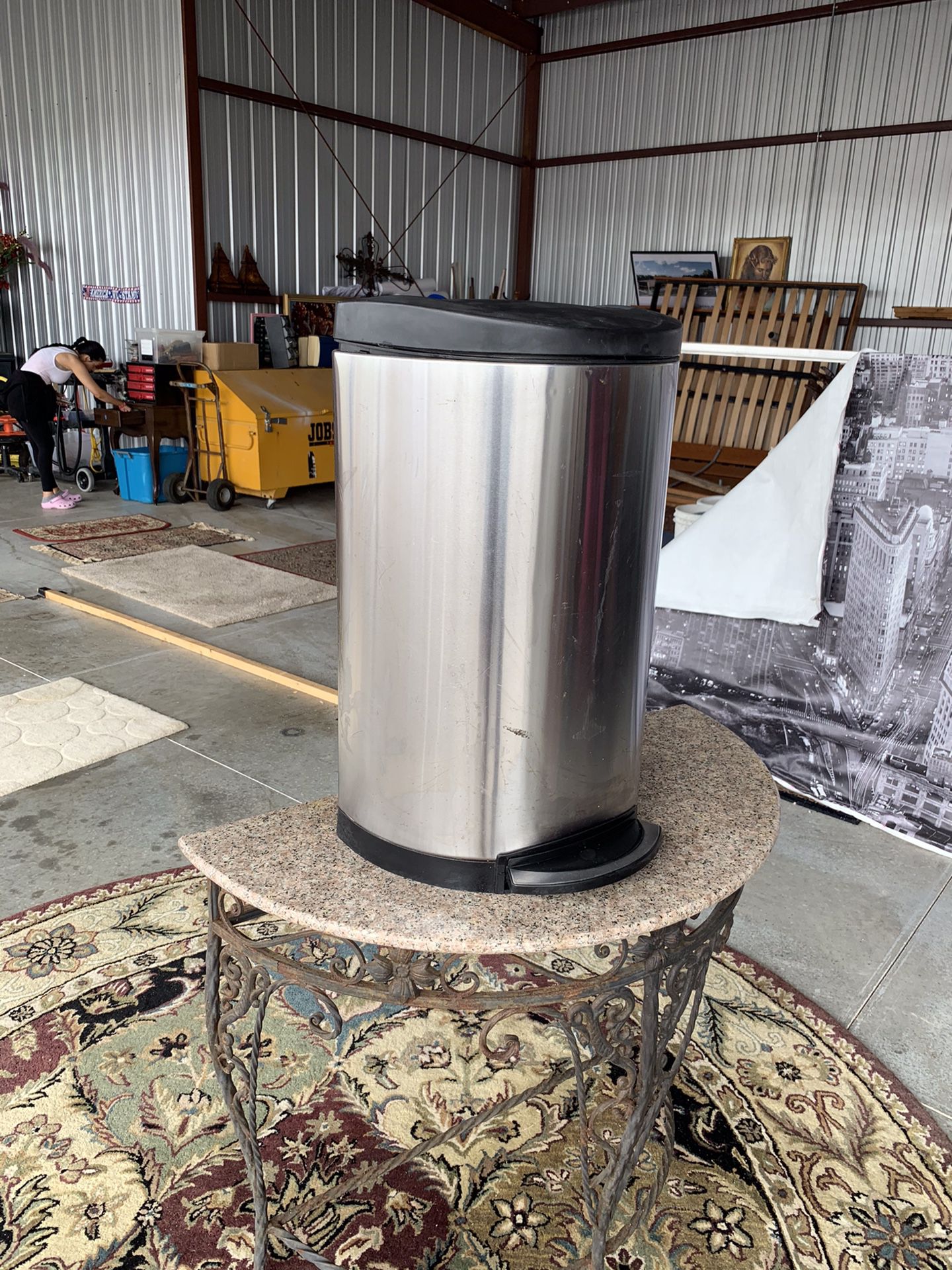 Kitchen Step trash can stainless steel