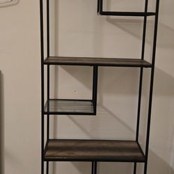 Modern Industrial Metal & Wood Shelf – Multi-Level Storage Rack
