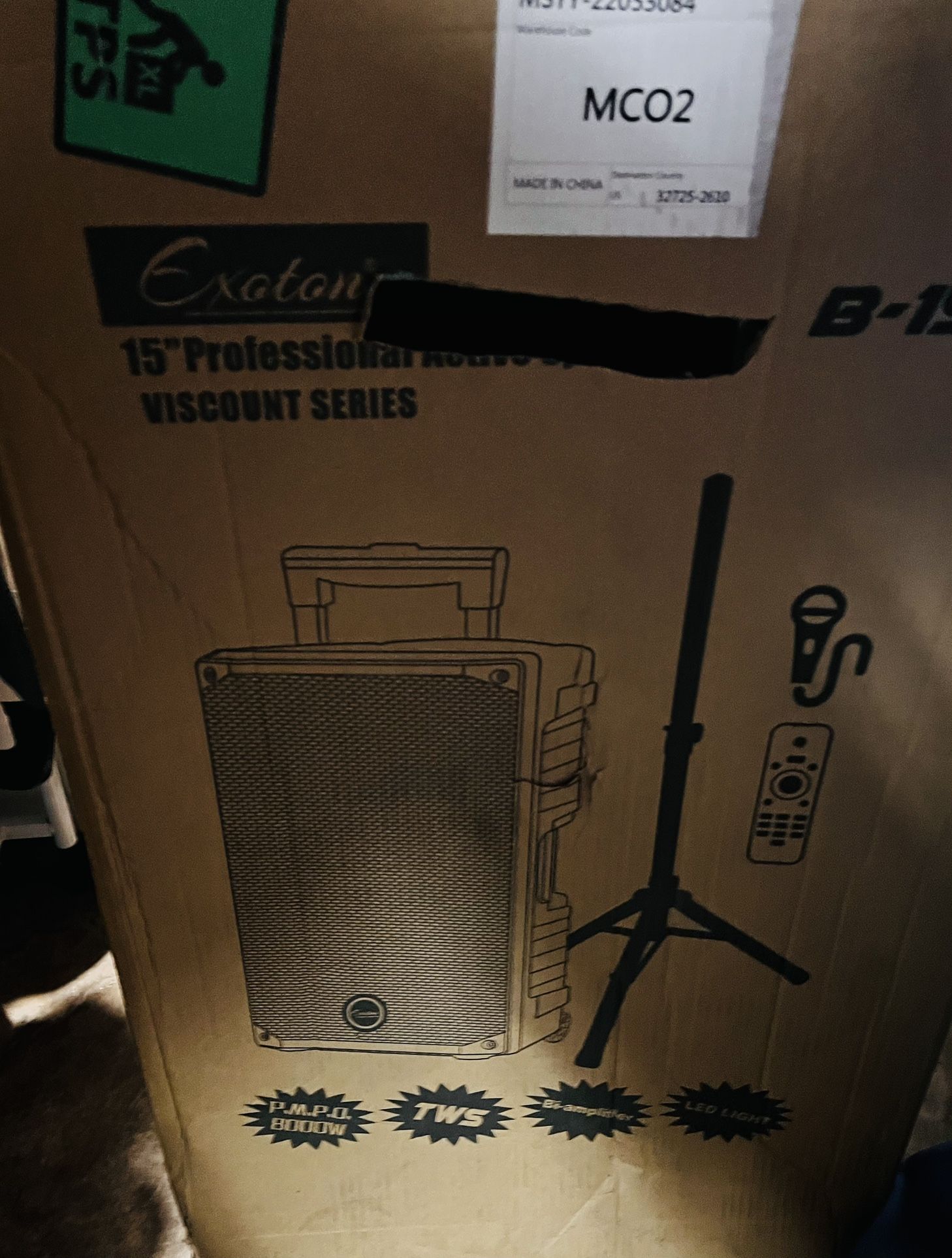 Brand New In Box 1200W 15” Speaker W/Amp