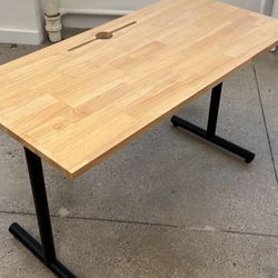 Butcher Block Desk With Metal Legs