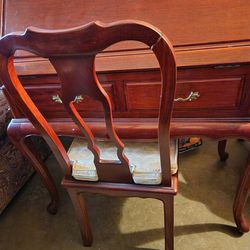 Cherry Wood Antique Desk With Original Chair