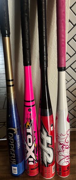 New Wrapped Baseball and T-Ball Bats-Worth, DeMarini, Louisville Slugger