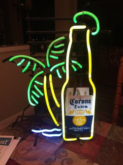 Corona extra and talm tree neon light. 21inch tall