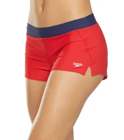 Speedo Lifeguard women swim shorts Red L New Retail $38.