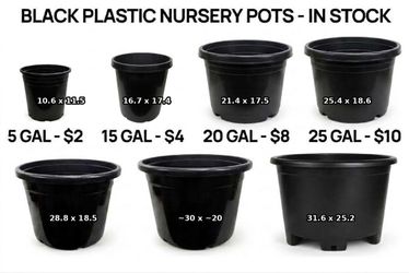 New nursery plastic pots for sale