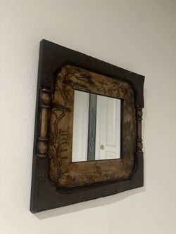 Chinoiserie Style Hand-Painted Wall Mirror