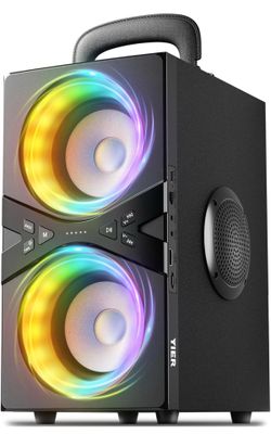 Party Bluetooth Speaker:80W Peak Large Stereo Sound for Outdoor,Deep Bass,TWS,Loud with Lights,Portabe Wireless Big Speakers with Long Playtime,House,