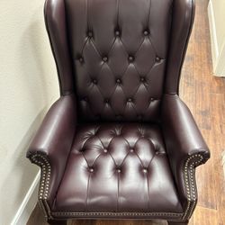 Queen Anne Wing-Back Reception Chair