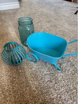 Blue decor accents