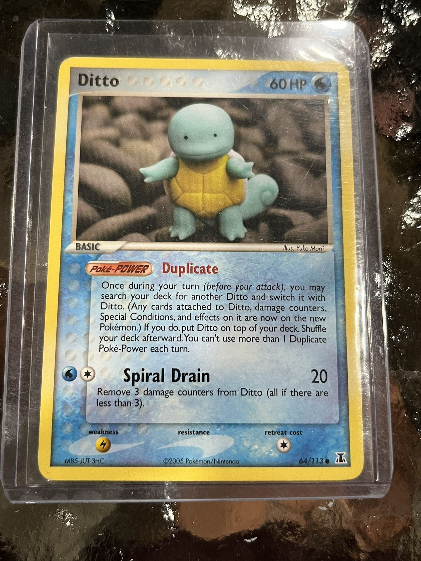 Pokemon TCG EX Delta Species Ditto Squirtle 64/113 LP vintage HTF 2005