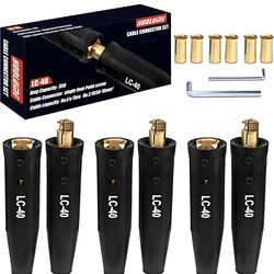Welding Lead Connectors, 3 Pack LC-40 Welding Cable Connector, Positive Cam Twist-Lock Insulated Connector Pair(Male/Female), Welder Lead Connectors, 