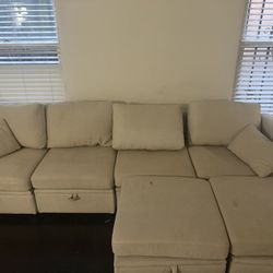 Sectional Beige Couch 