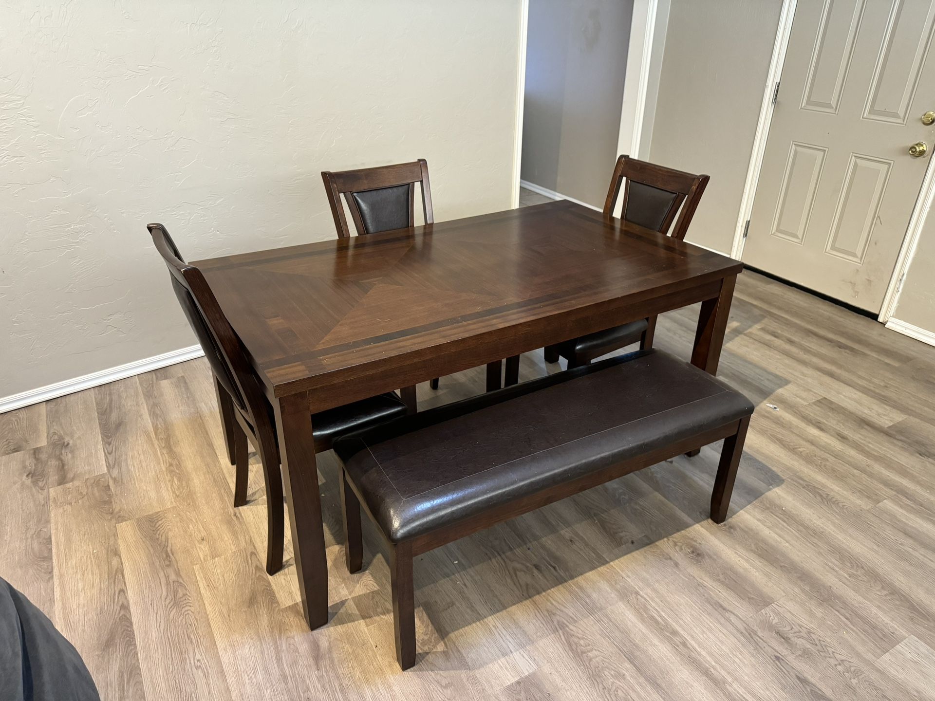 Five Piece Dining Room Set Including Bench