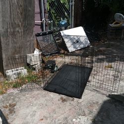 2  Large Door On The Dog Pet Kennel Cage (L)42 x (W) 27 x (H) 30 inches 