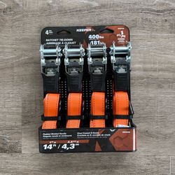 Brand New ratchet tie down straps 4 pack