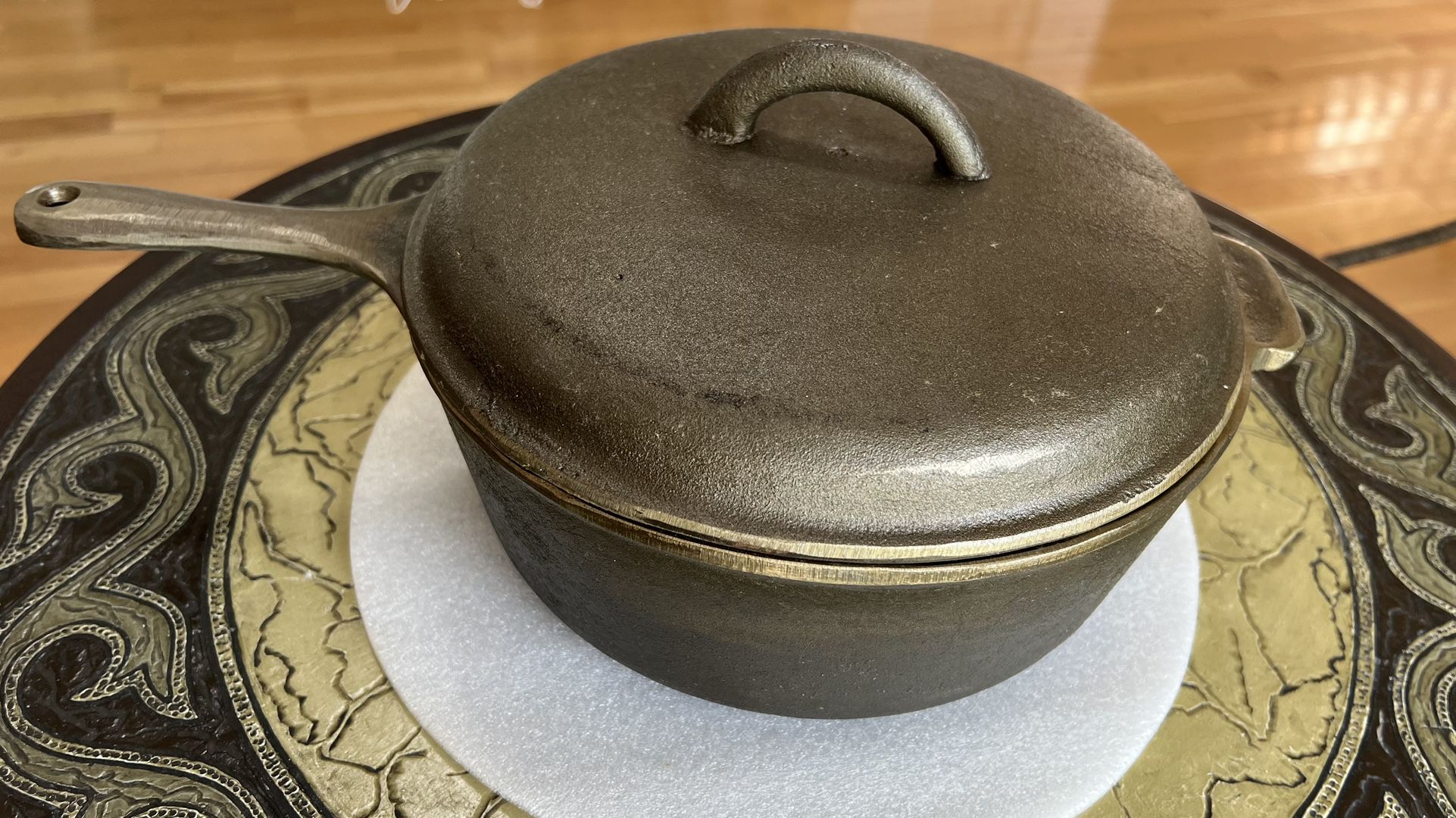 10” Cast Iron Fryer / Deep Skillet with lid - Made in USA